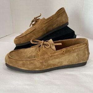 NEW Vince Tan Suede Lace-Up Loafer Shoes Men’s 8M EU 41